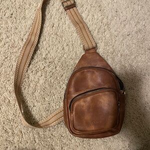 Tan Leather Belt Bag